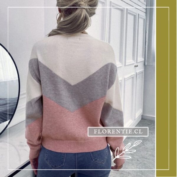 Chaleco otoño invierno beige gris rosado cuello polo Visa Florentie