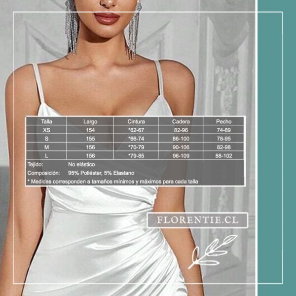 Medidas vestido novia matrimonio civil satin blanco