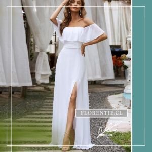 Vestido novia civil cygne