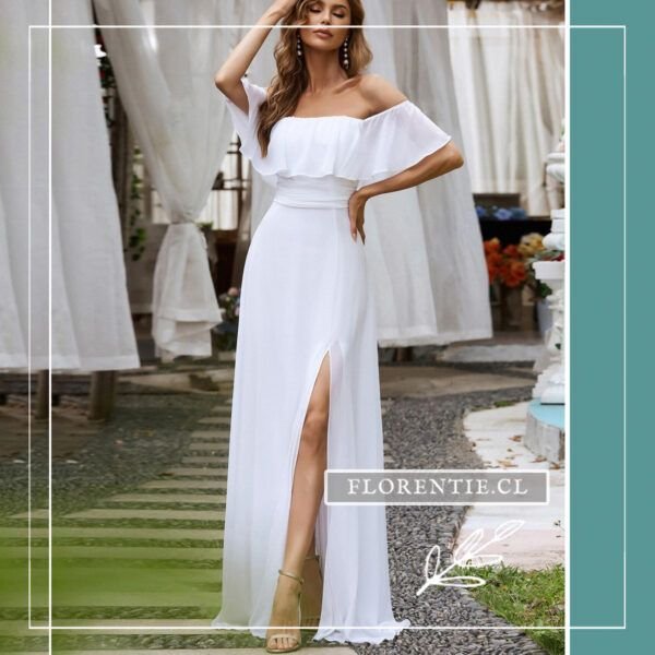 Vestido novia civil cygne