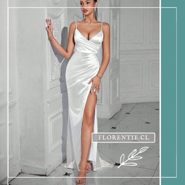 Vestido novia civil satin blanco