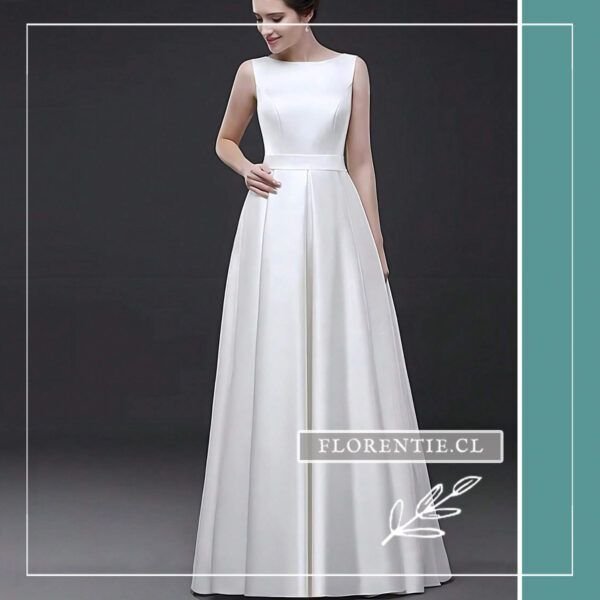 Vestido matrimonio civil largo