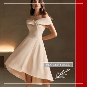 Vestido color champagne corto Catalina