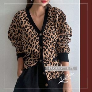 Cardigan animal print