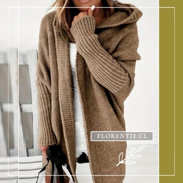 Cardigan mujer otoño tabaco