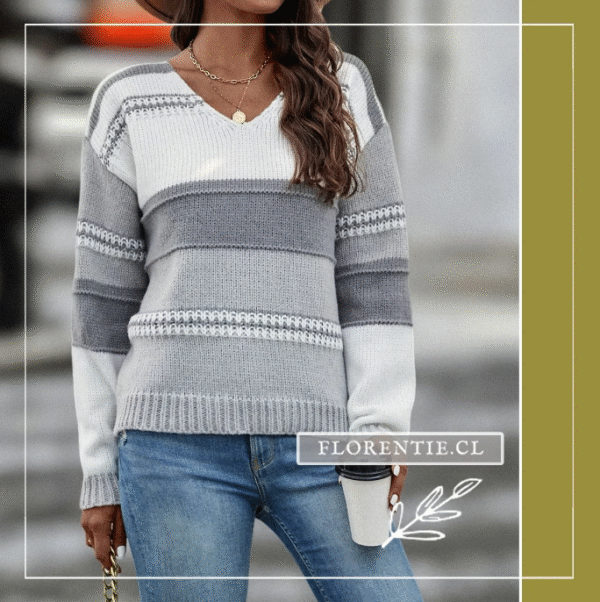 Chaleco con cuello V para mujer