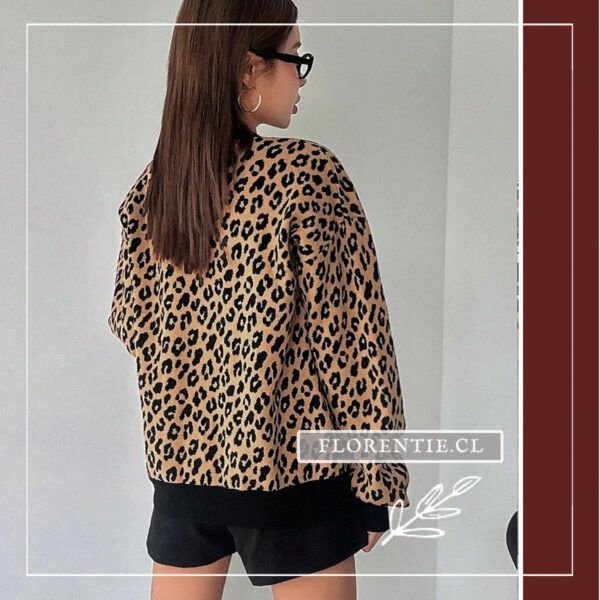 Espalda cardigan animal print