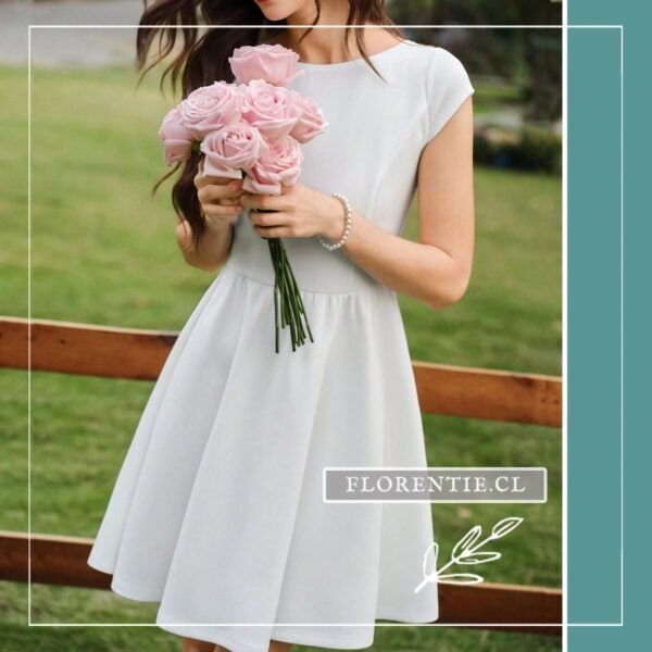 Vestido blanco Aube - Imagen 3