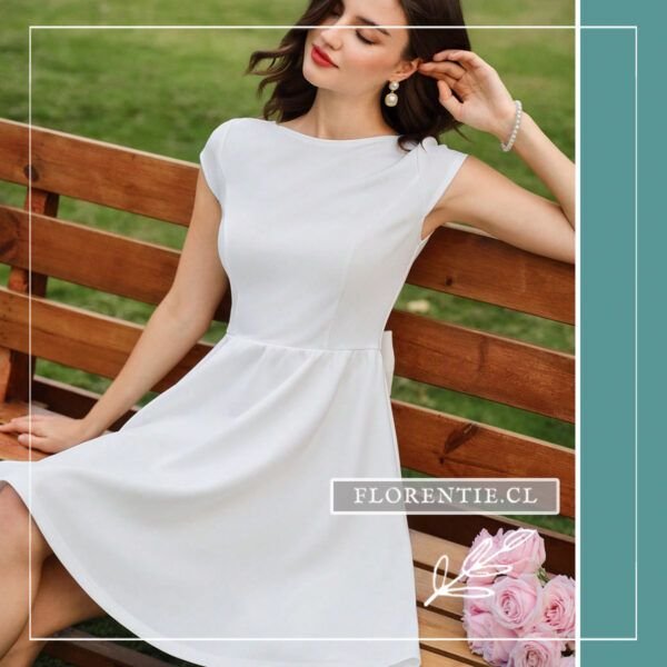 Vestido blanco Aube - Imagen 4