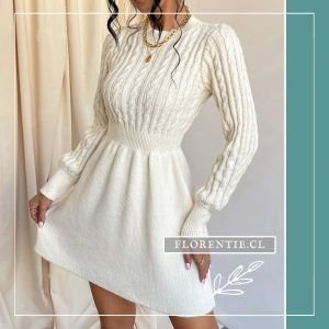 Vestido blanco lana de invierno