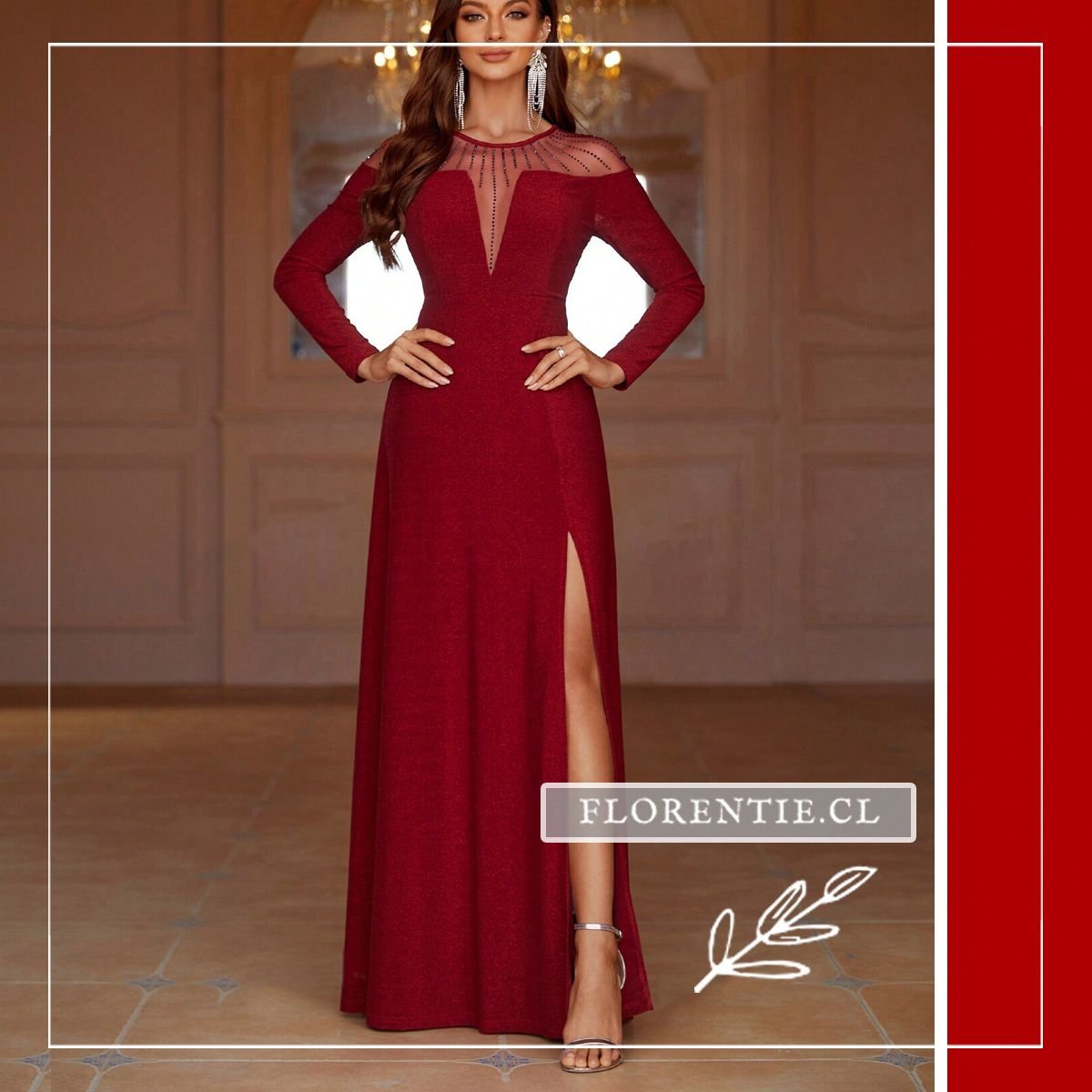 Vestido shops gala rojo