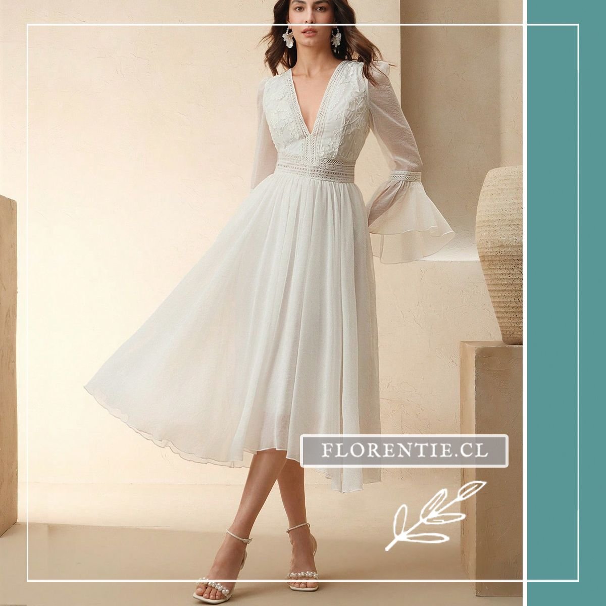 Vestido novia civil Clara - Imagen 2