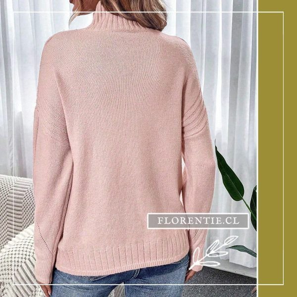 Espalda chaleco mujer invierno rosa pastel