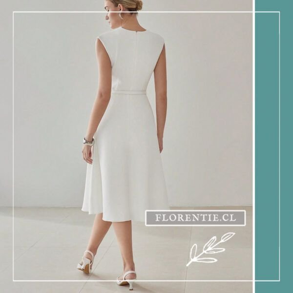 Espalda vestido blanco cruzado
