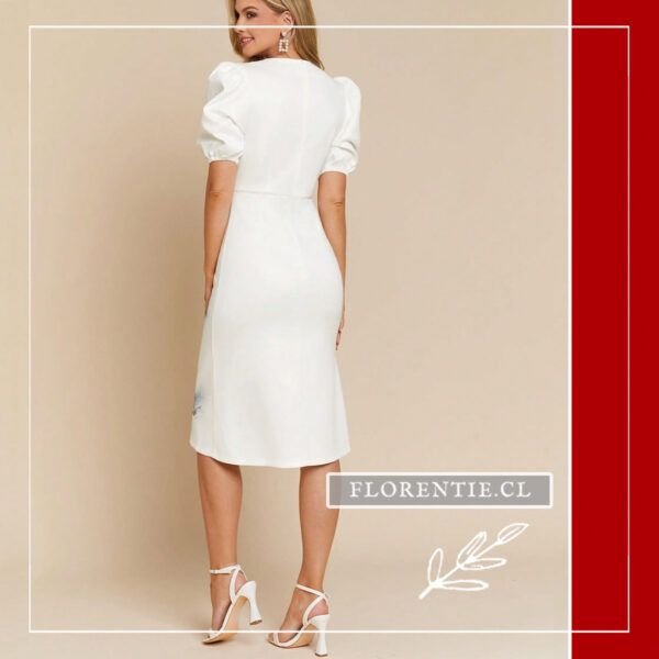 Espalda vestido midi floreado