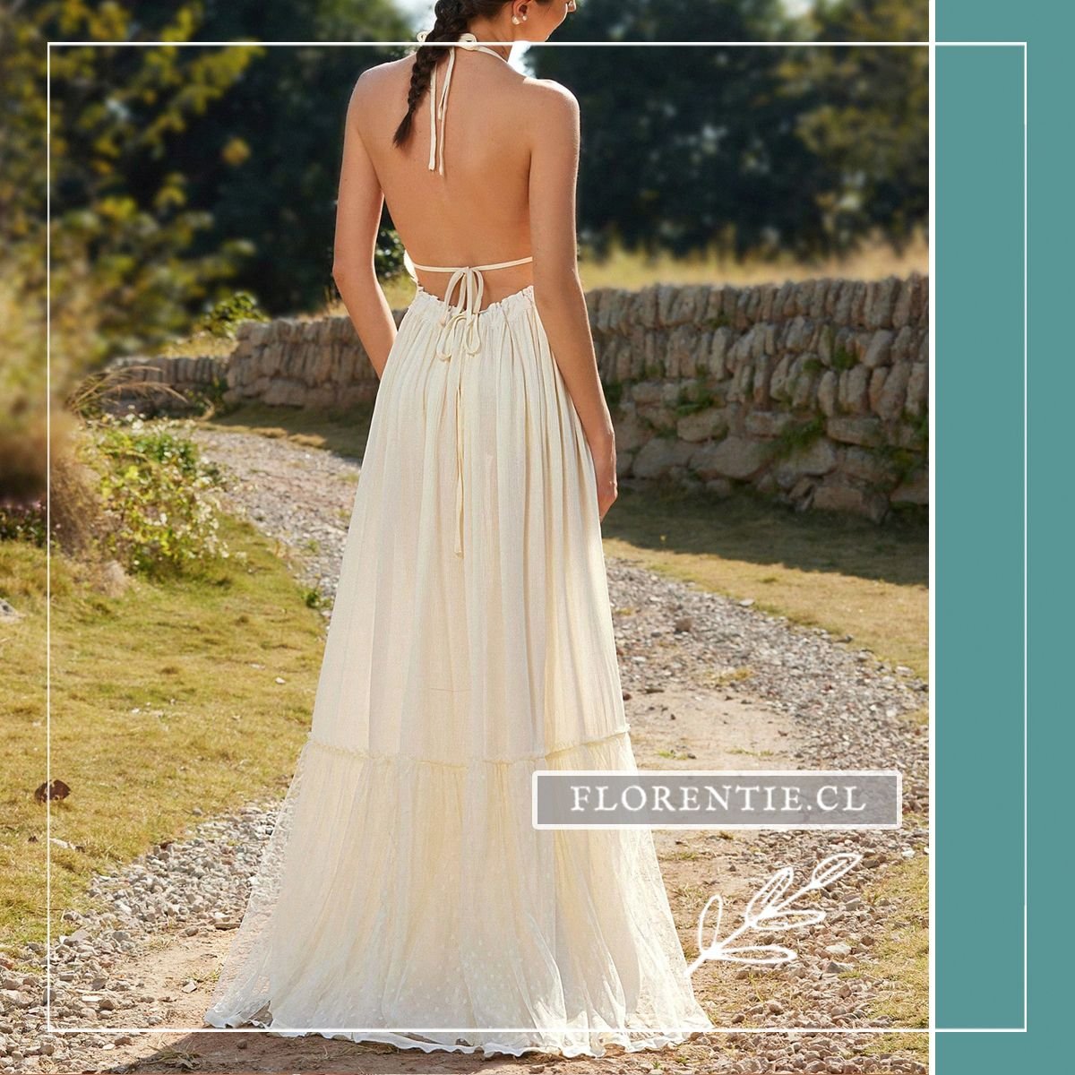 Vestido novia hippie encaje Chloe - Imagen 6