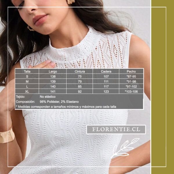 Medidas vestido blanco Bawelny
