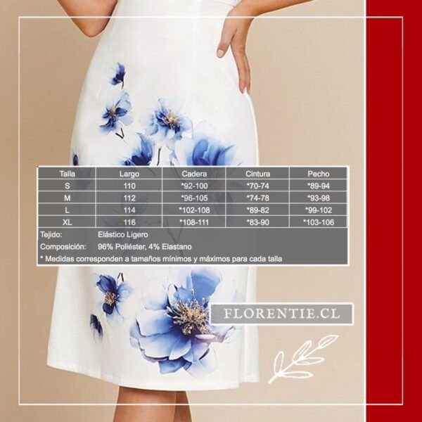 Medidas vestido blanco Castell