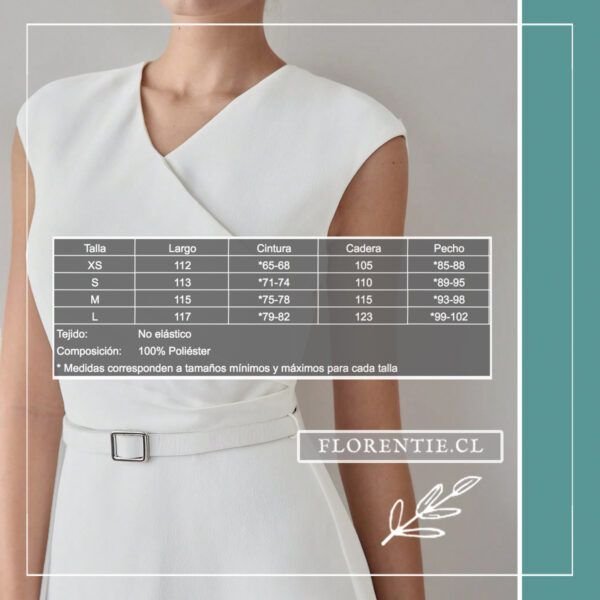 Medidas vestido blanco cruzado