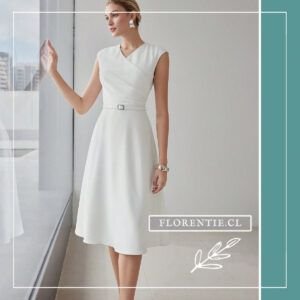 Vestido blanco cruzado London