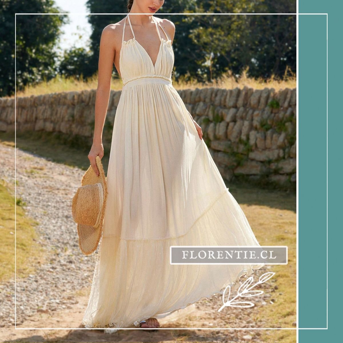 Vestido blanco hippie