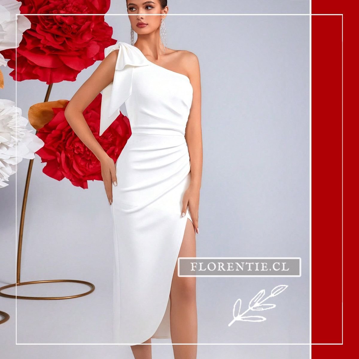 Vestido blanco un hombro