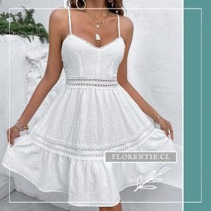 Vestido bohemio blanco midi