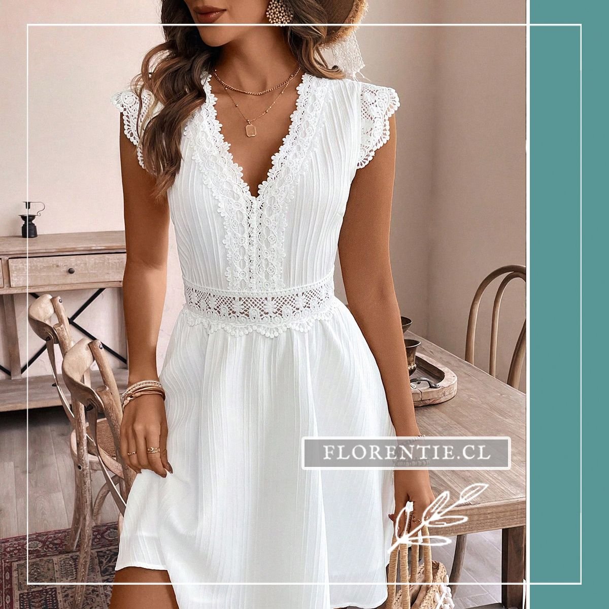 Vestido de encaje blanco boda civil Rosalía - Imagen 2
