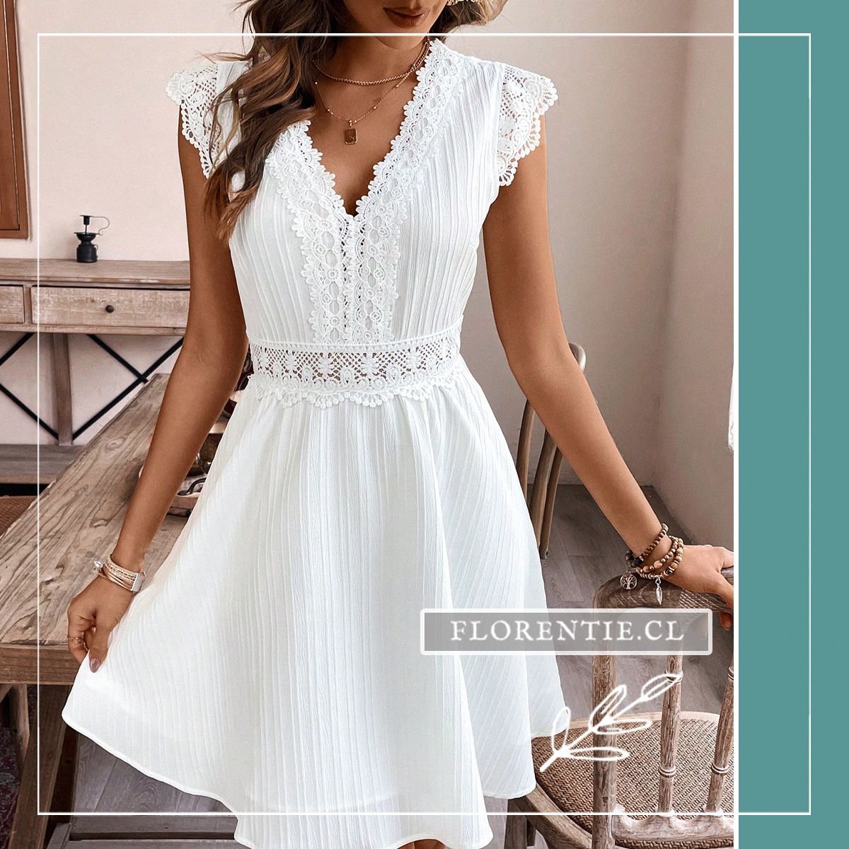 Vestido de encaje blanco boda civil Rosalía - Imagen 5