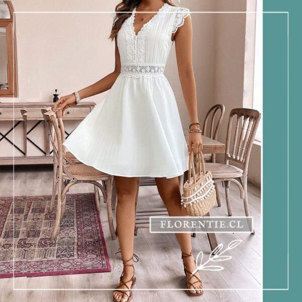 Vestido de encaje blanco boda civil Rosalía - Imagen 7