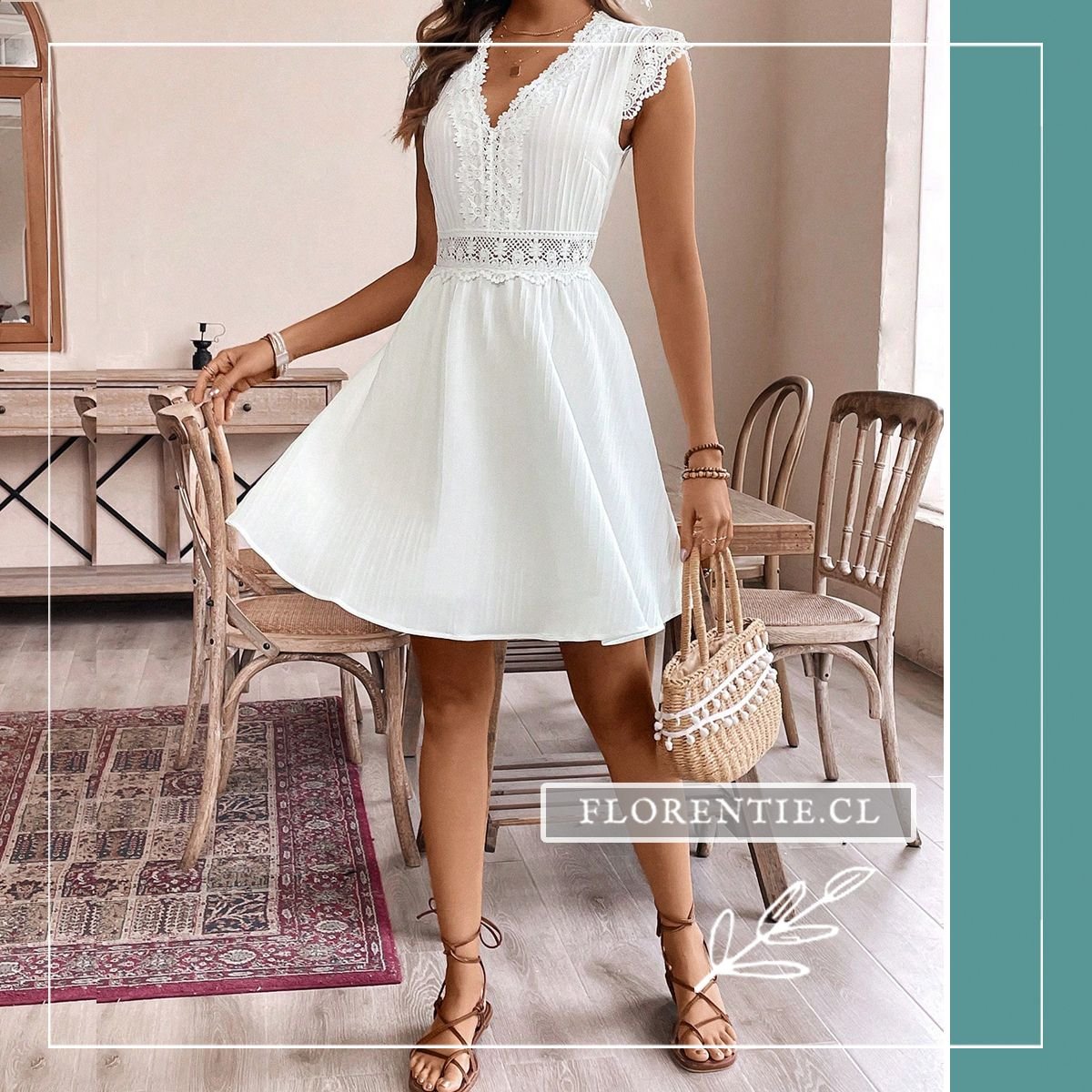 Vestido de encaje blanco boda civil Rosalía - Imagen 7