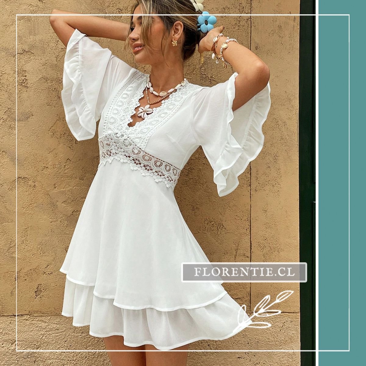 Vestido de novia civil hippie