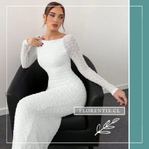 Vestido largo ajustado blanco Nevesty