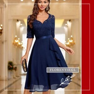 Vestido madrina azul marino Blas