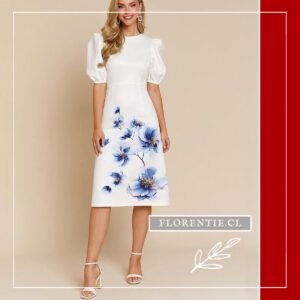 Vestido midi floreado
