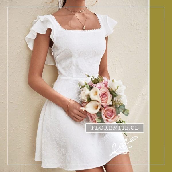 Vestido novia civil estilo romántico