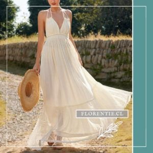 Vestido novia hippie encaje Chloe