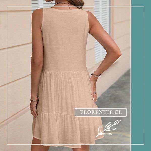 Espalda vestido beige verano