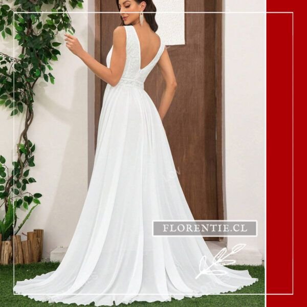 Espalda vestido novia civil