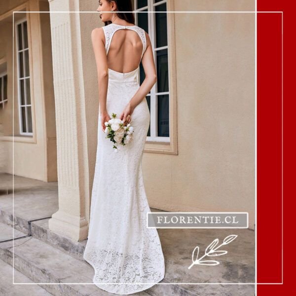 Espalda vestido novia civil
