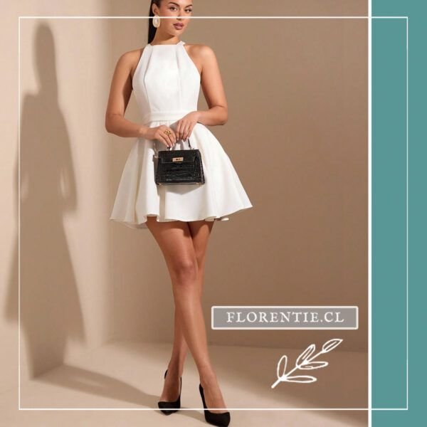 Vestido blanco corto juvenil