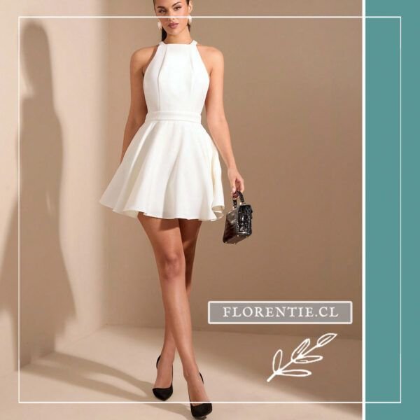 Vestido blanco corto juvenil Tunez
