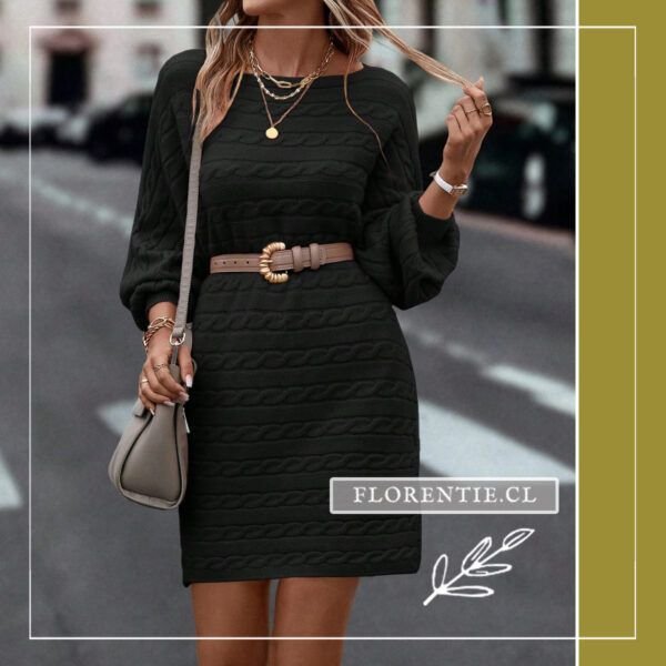 Vestido lanilla negro