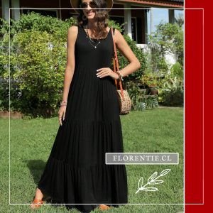 Vestido negro corte imperio