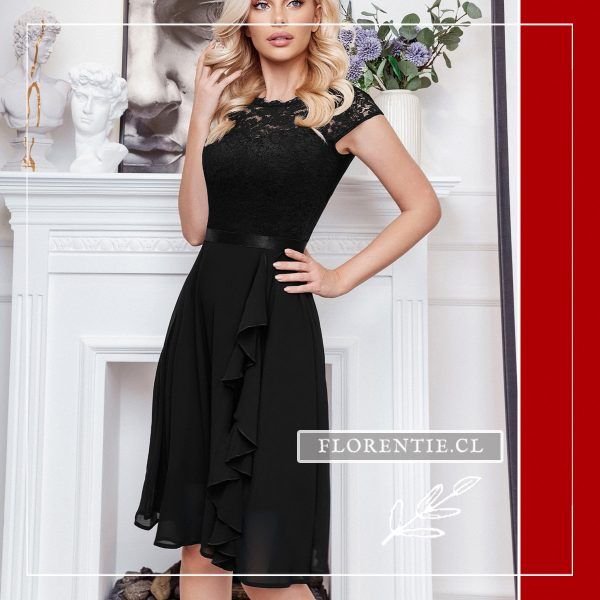 Vestido negro de cóctel