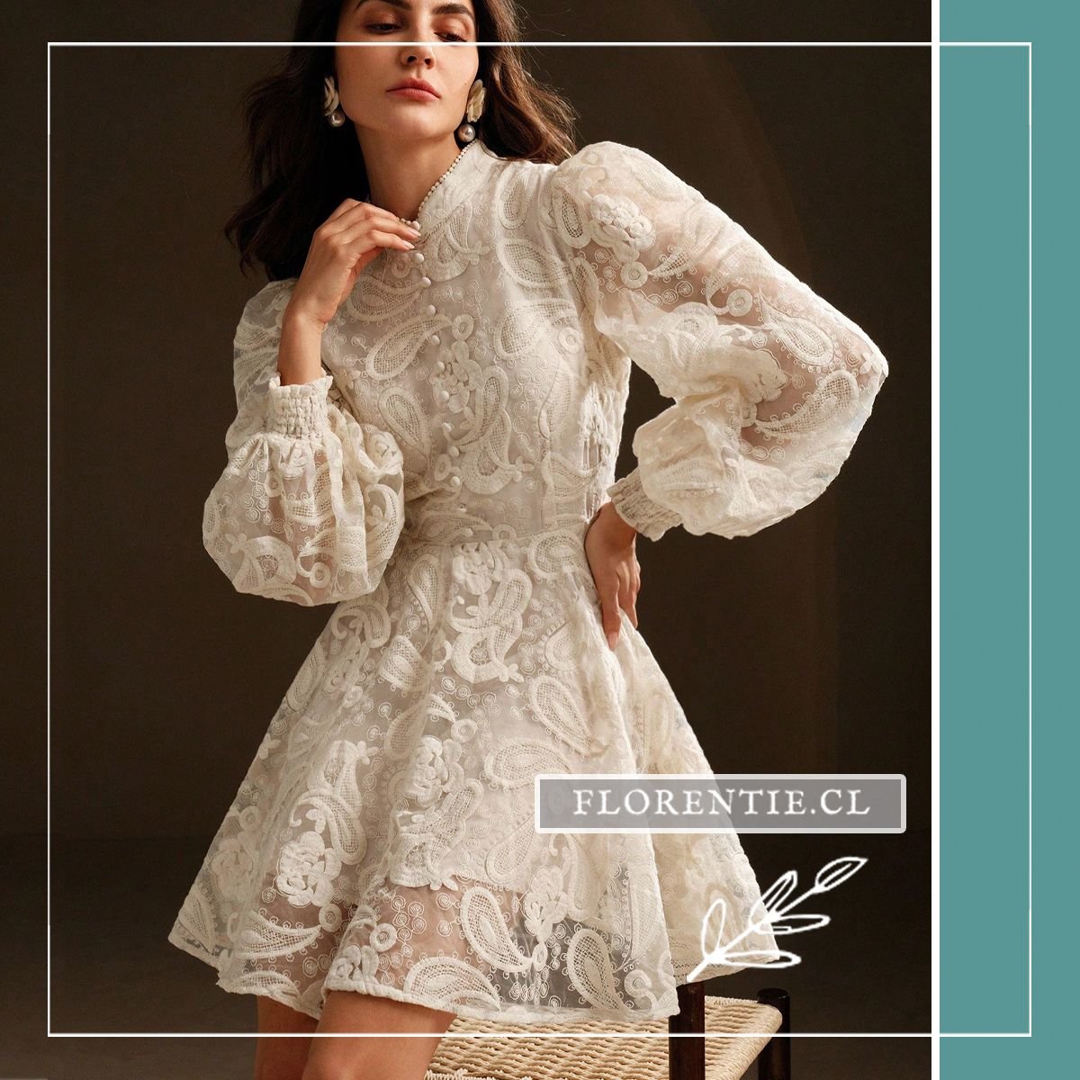 Vestido novia civil Leontine