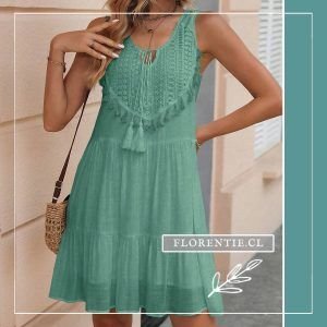 Vestido verde aqua