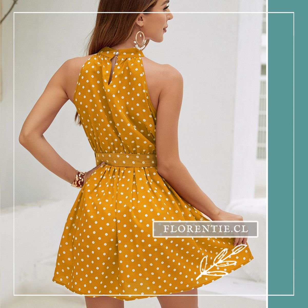 Vestido amarillo shops lunares