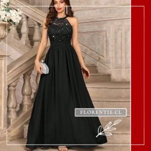 Vestido negro largo elegante
