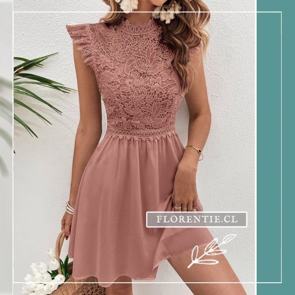 Vestido palo de rosa corto